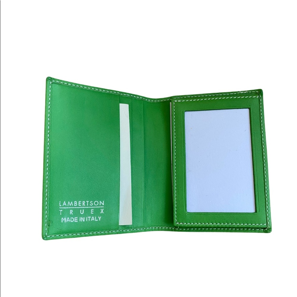 Lambertson Truex Green Leather Card Wallet